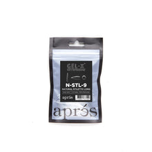 Load image into Gallery viewer, APRES GEL-X NATURAL STILETTO LONG REFILL TIPS 2.0 #000-#9