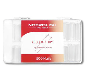 NOTPOLISH XL SQUARE TIPS NON C-CURVE 500COUNT
