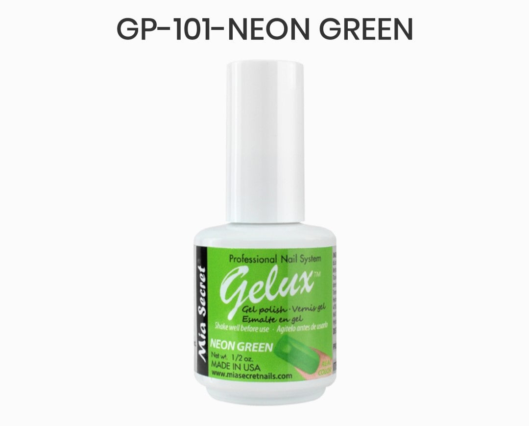 MIA SECRET GELUX GEL NAIL POLISH GP101 NEON GREEN Premiere Beauty