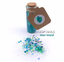 Load image into Gallery viewer, AM' NAILS GLITTER MIXES GLASS BOTTLE