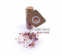 Load image into Gallery viewer, AM' NAILS GLITTER MIXES GLASS BOTTLE
