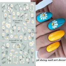 Load image into Gallery viewer, BE 5D FLOWER STICKERS YELLOW
