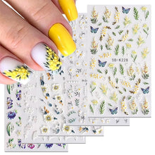 Load image into Gallery viewer, BE 5D FLOWER STICKERS YELLOW
