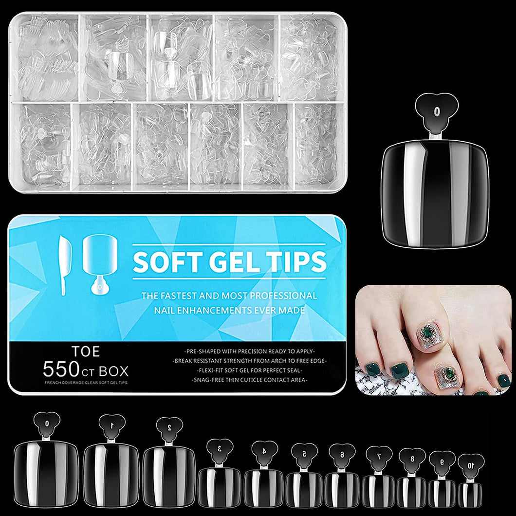 BE SOFT GEL TOENAILS 550 COUNT