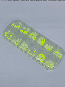 BE 12PK ASSORTED NEON RHINESTONE SHAPES