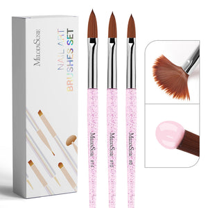 MELODYSUSIE ACRYLIC BRUSH NAIL BRUSH 3 SET