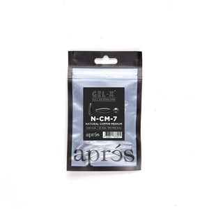 APRES GEL-X NATURAL COFFIN MEDIUM REFILL TIPS 2.0 #000-#9