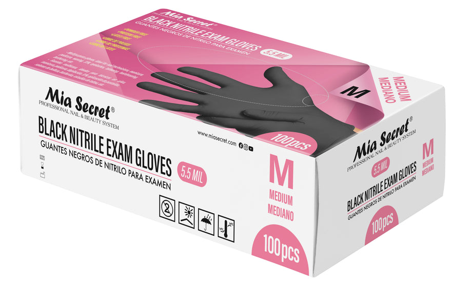 MIA SECRET BLACK NITRILE GLOVES