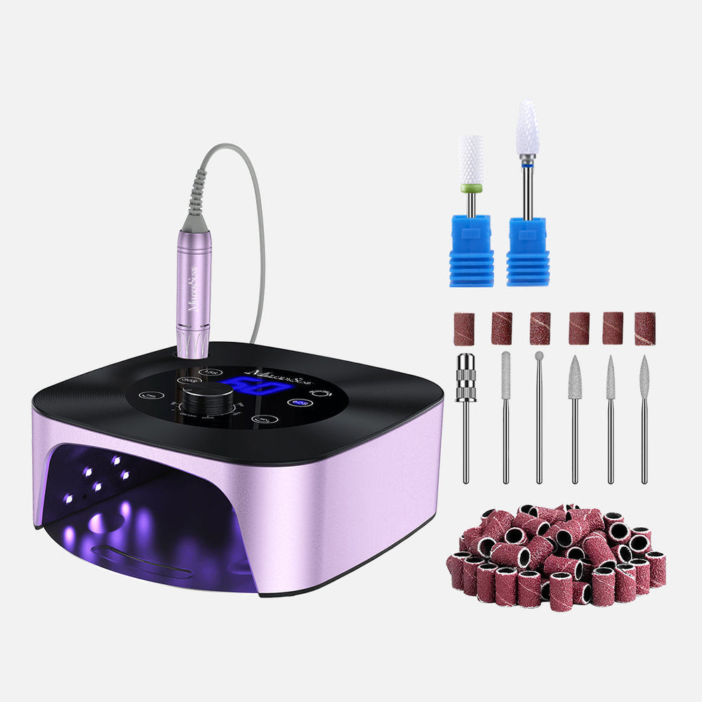 MELODYSUSIE K2 2 IN 1 NAIL LAMP WITH DRILL PURPLE