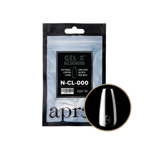 APRES GEL-X NATURAL COFFIN LONG REFILL TIPS #000-#9