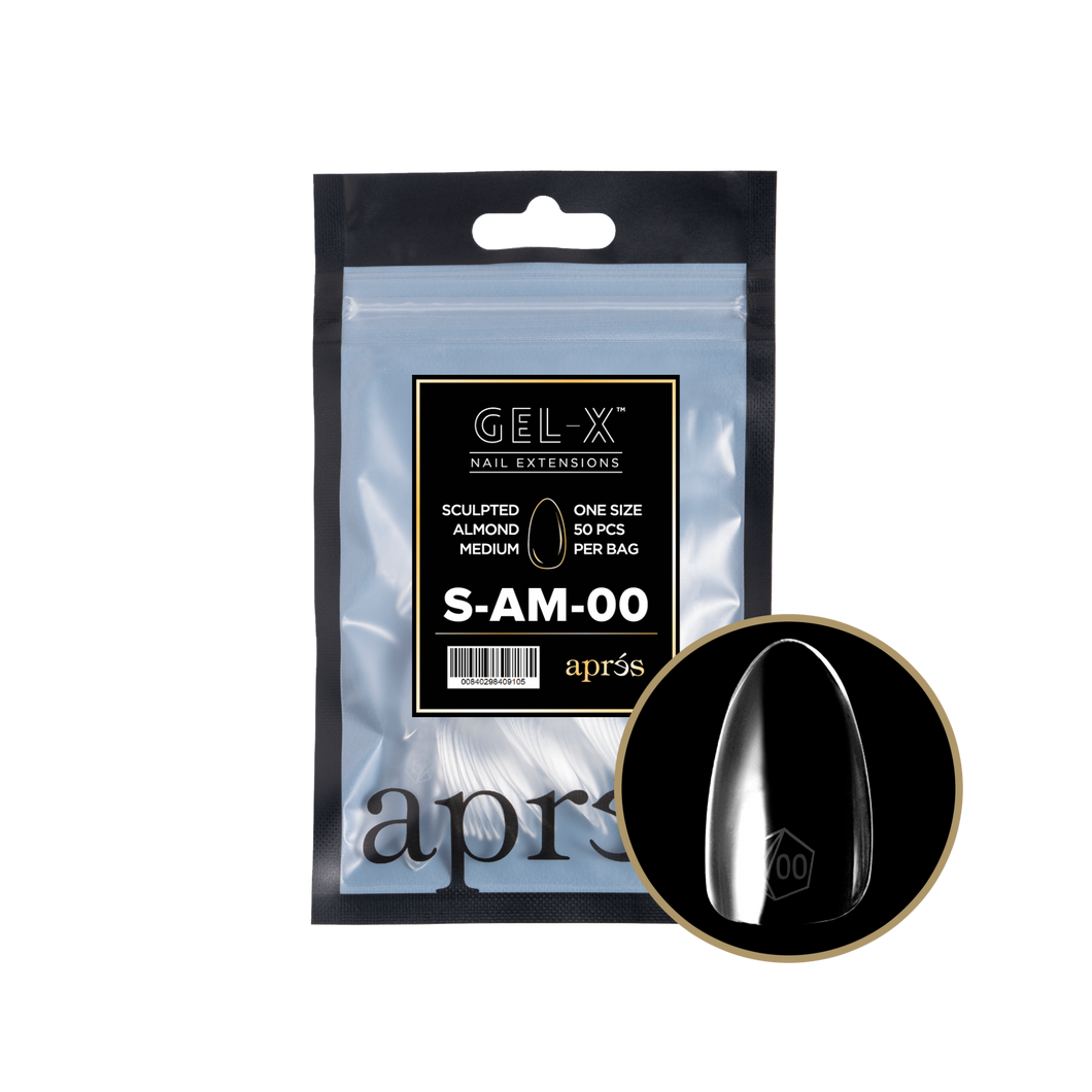 APRES SCULPTED ALMOND MEDIUM REFILL NAILS 2.0 - #000-#9