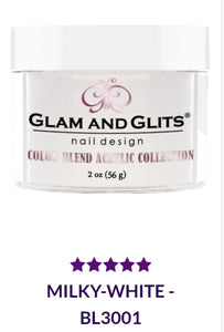 GLAM AND GLITS COLOR BLEND COLLECTION VOL.1 - BL3001 - 2 oz - MILKY WHITE