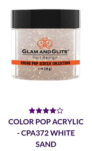 GLAM AND GLITS COLOR POP COLLECTIONS - CPA372 - 1 oz - WHITE SAND