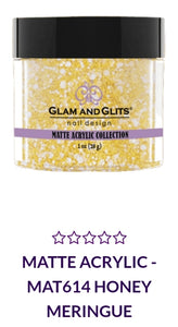 GLAM AND GLITS MATTE COLLECTIONS - MA614 - 1 oz - HONEY MERINGUE