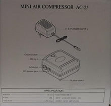 Load image into Gallery viewer, BE MINI AIR COMPRESSOR AC-25
