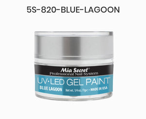 MIA SECRET UV-LED GEL PAINT - BLUE LAGOON GEL PAINT - 0.25oz