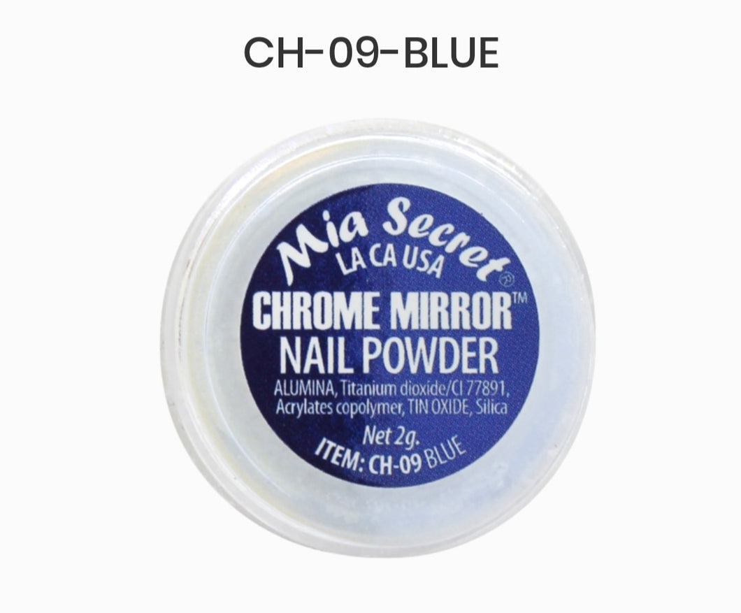 MIA SECRET CHROME MIRROR NAIL ART POWDER - BLUE