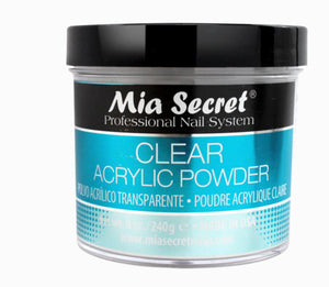 MIA SECRET CLEAR ACRYLIC NAIL POWDER - 8OZ