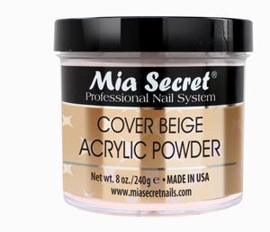 MIA SECRET COVER BEIGE ACRYLIC POWDER - 8OZ