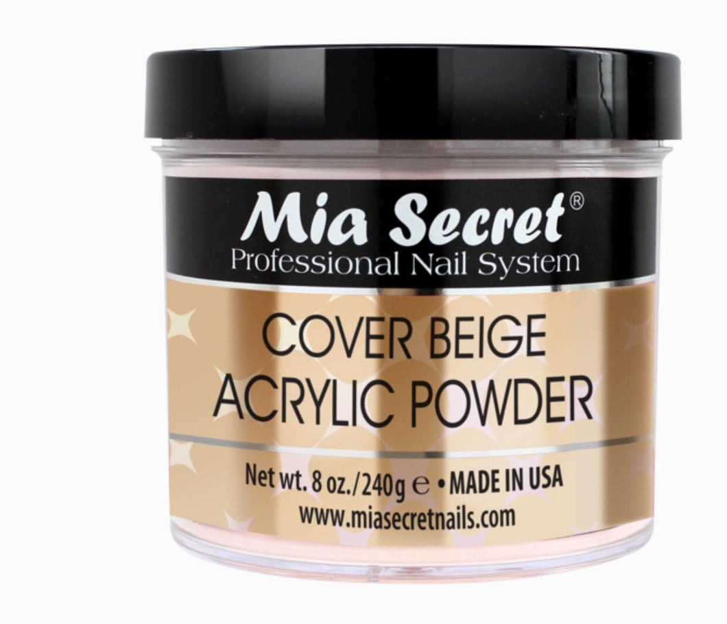 MIA SECRET COVER BEIGE ACRYLIC POWDER - 8OZ