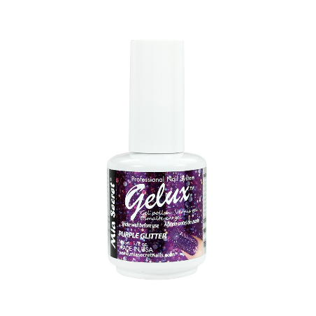 MIA SECRET GELUX GEL NAIL POLISH - GP-145 PURPLE GLITTER