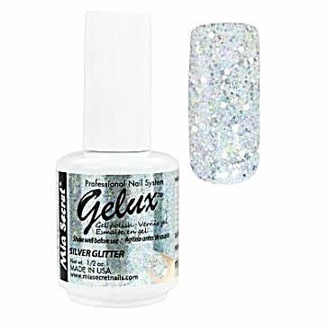 MIA SECRET GELUX GEL NAIL POLISH - GP-147 SILVER GLITTER