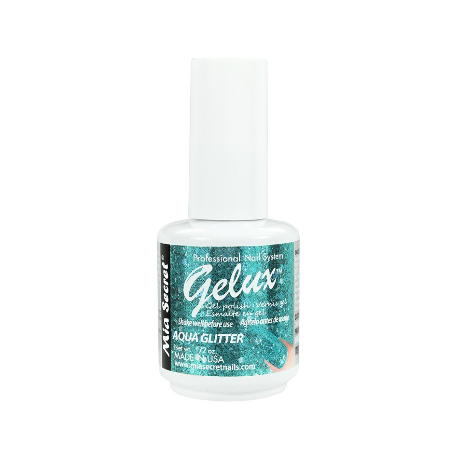 MIA SECRET GELUX GEL NAIL POLISH - GP-152 AQUA GLITTER