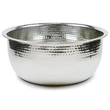 Load image into Gallery viewer, PEDICURE BOWL - HAMMERED STAINLESS STEEL
