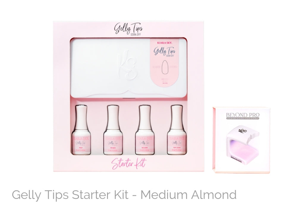 KIARASKY GELLY TIPS STARTER KIT - ALMOND