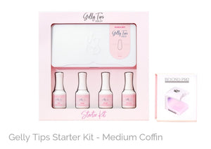 KIARASKY GELLY TIPS STARTER KIT - COFFIN MEDIUM