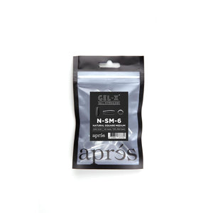 APRES GEL-X NATURAL SQUARE MEDIUM GEL X TIP REFILL #000-#9