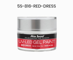 MIA SECRET UV-LED GEL PAINT - RED DRESS GEL PAINT - 0.25oz