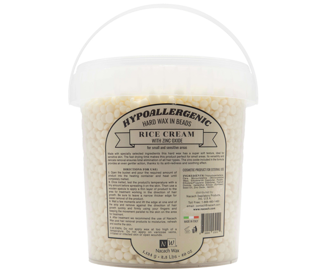 NACACH RICE CREAM HYPOALLERGENIC HARD WAX 2.5lbs