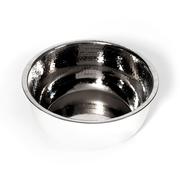 Load image into Gallery viewer, PEDICURE BOWL - HAMMERED STAINLESS STEEL W/WHITE
