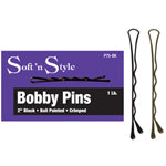 BOBBY PINS 2' BLACK 1LB - P75-BK