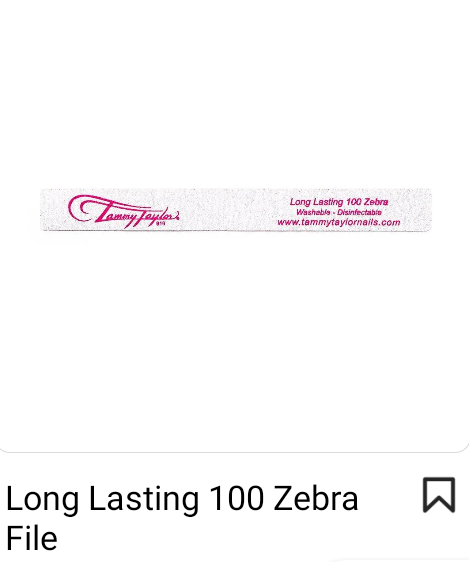 TAMMY TAYLOR 100-PINK LONG LASTING ZEBRA FILE