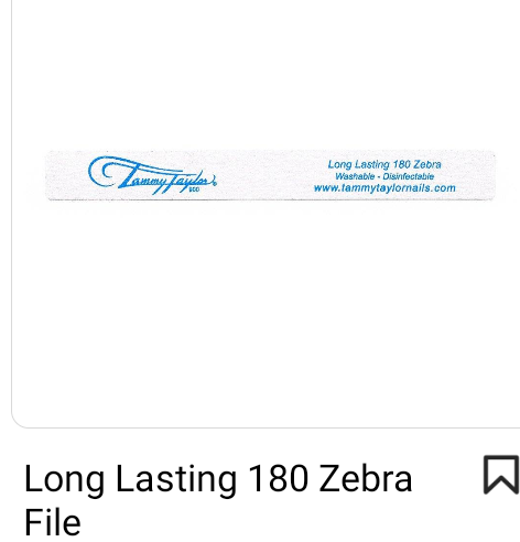 TAMMY TAYLOR 180-BLUE LONG LASTING ZEBRA FILE