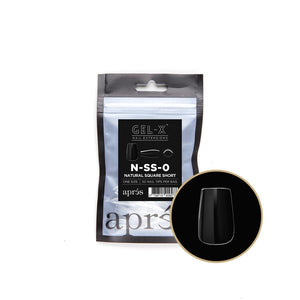 APRES GEL-X NATURAL SQUARE SHORT REFILL TIPS #00-#9