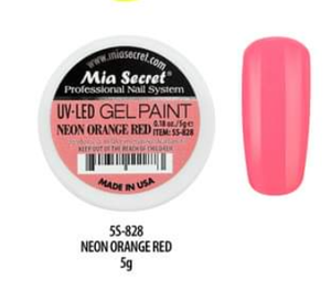 MIA SECRET UV-LED GEL PAINT - NEON ORANGE RED