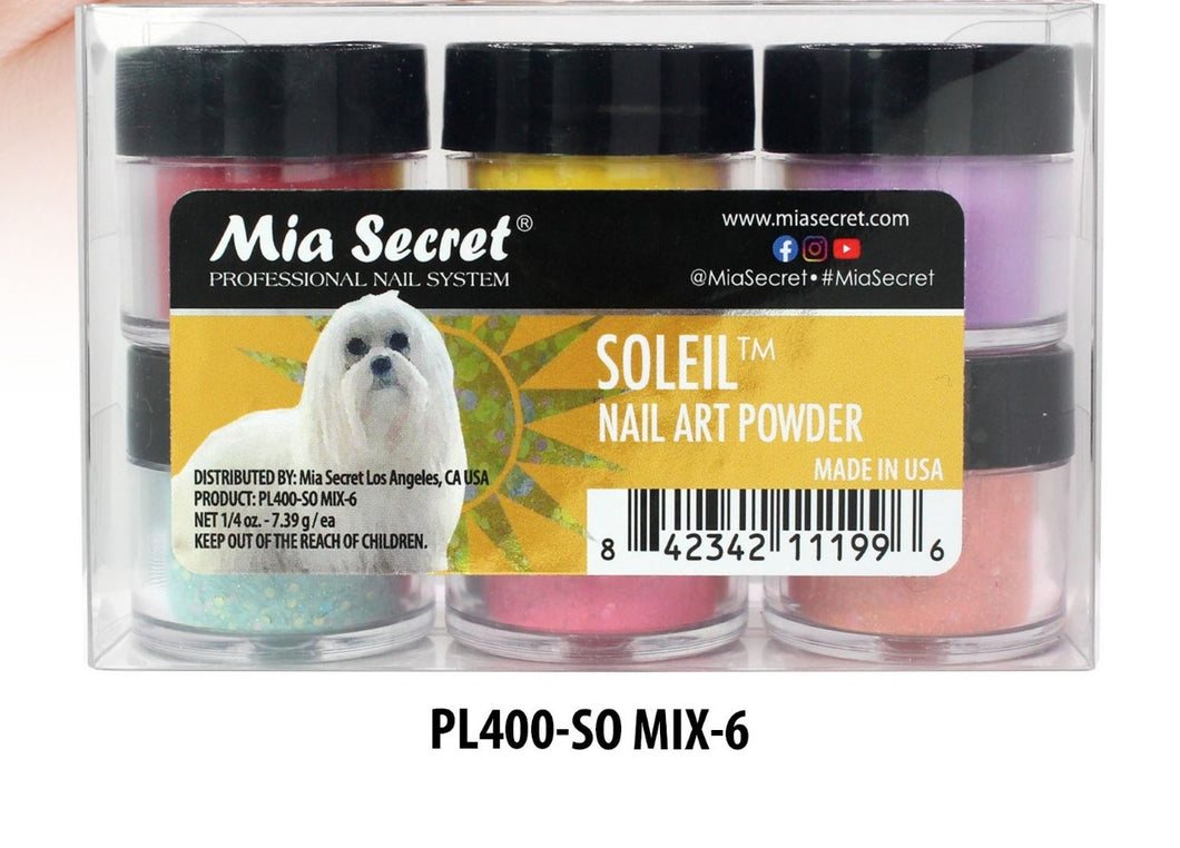 MIA SECRET COLORED ACRYLIC SOLEIL 6-PIECE COLLECTION